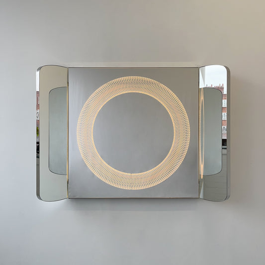NEW Special Edition Wall Hanging Tryptic Mirror with Illuminated Infinite Pattern
