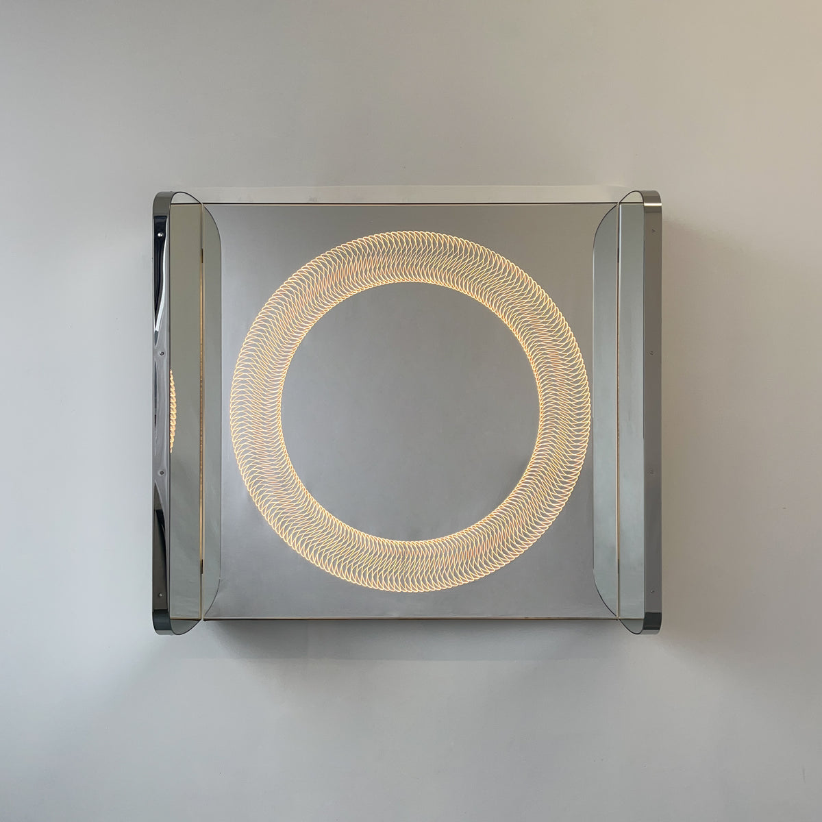 NEW Special Edition Wall Hanging Tryptic Mirror with Illuminated Infinite Pattern