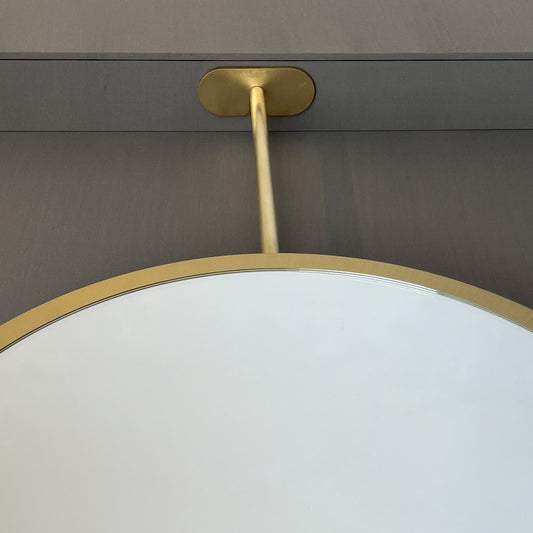 NEW Orbis™ Ceiling Suspended Modern Round Mirror with Architectural Tipo™ Frame