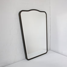 Mid Century Style Bevelled Mirror with Handcrafted Patina Full Frame - Vintage N.4