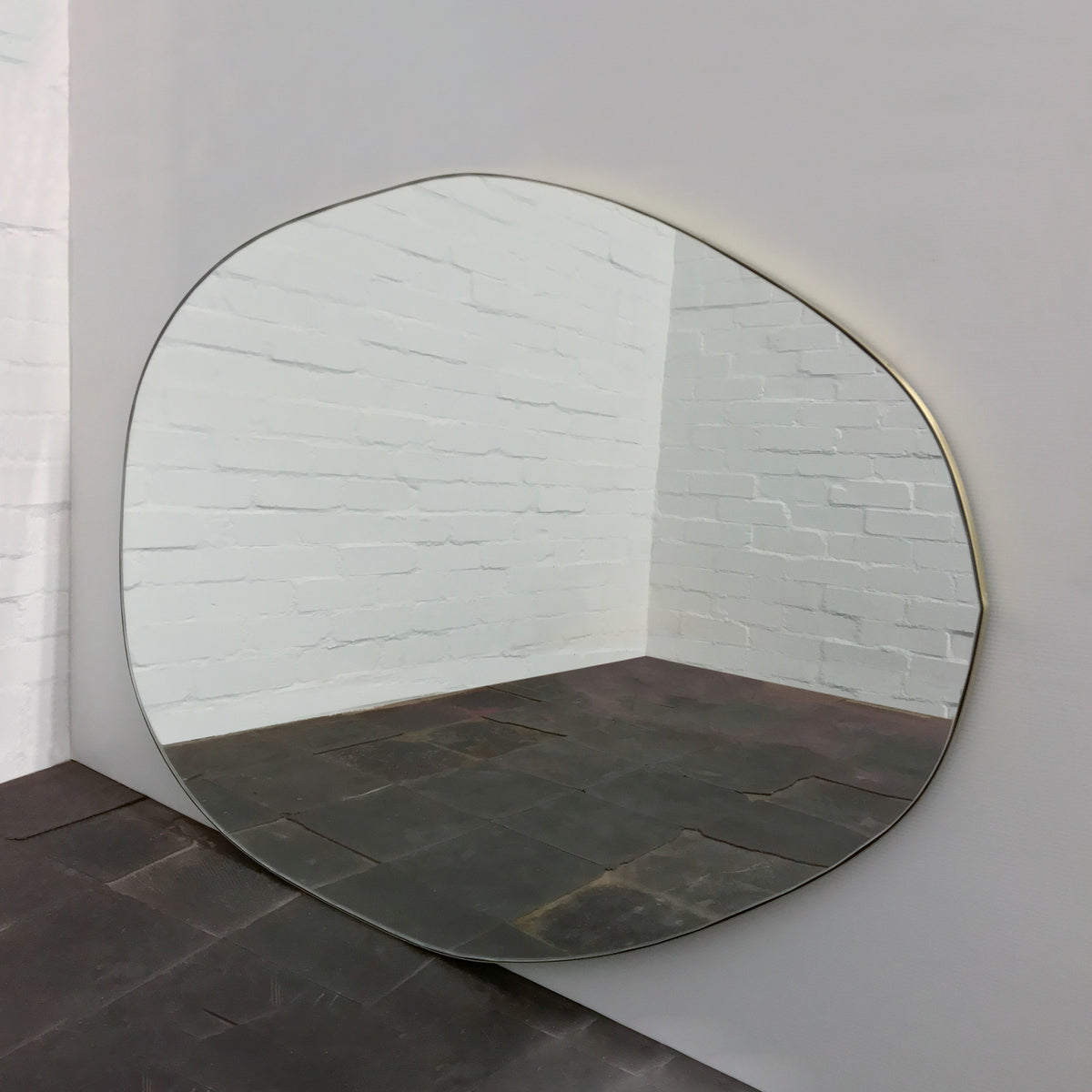Nuva™ Organic Shaped Frameless Modern Mirror, Oversized