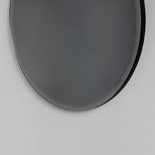 Orbis™ Bevelled Black Round Frameless Contemporary Mirror with Velvet Backing
