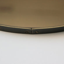 Orbis™ Bronze Tinted Round Contemporary Mirror with a Bronze Patina Brass Frame