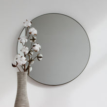 Orbis™ Round Mirror with a Minimalist Handcrafted Bronze Patina Frame