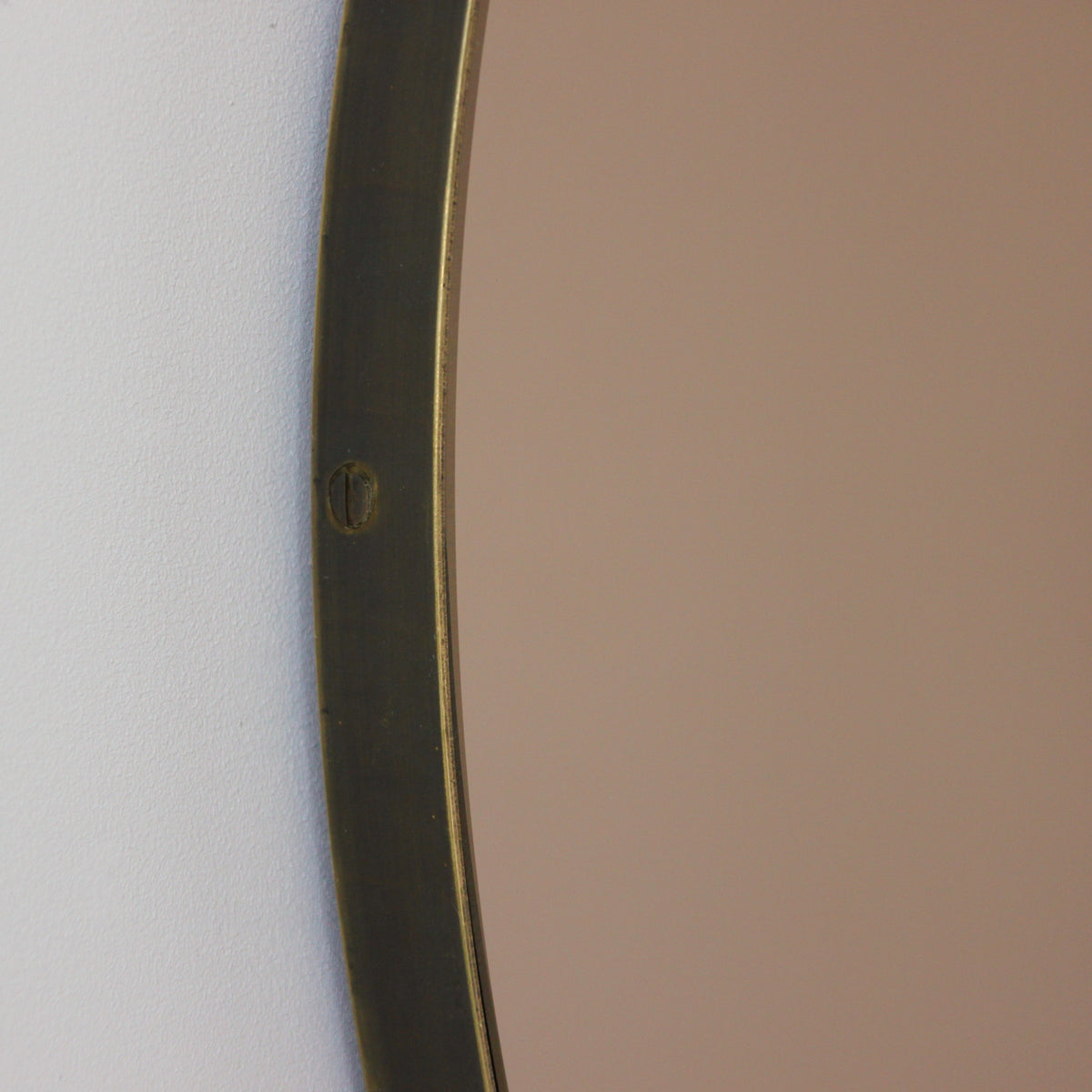 Orbis™ Bronze Tinted Round Contemporary Mirror with a Bronze Patina Brass Frame