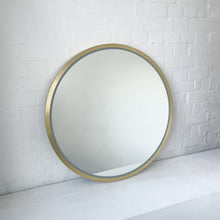 Front Illuminated Orbis™ Round Mirror with Handcrafted Brass Full Frame