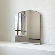 Arched Overmantel Mirror with Bronze Patina Brass Frame