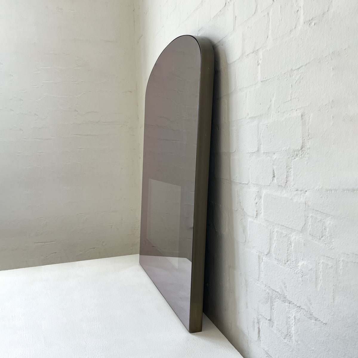 Arcus™ Overmantel Arched Mirror with Bronze Patina Brass Frame