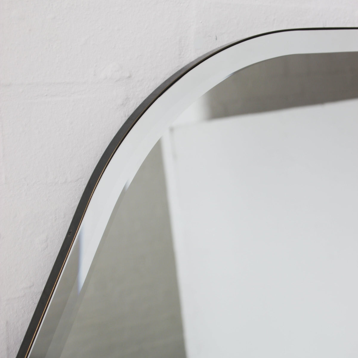 Gaudia™ Retro Style Overmantel Hexagonal Bevelled Mirror with Bronze Patina Frame