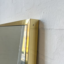 Oversized Quadris™ Rectangular Contemporary Mirror with Brass Full Frame