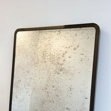 Antiqued Rectangular Mirror with Bronze Patina Full Frame