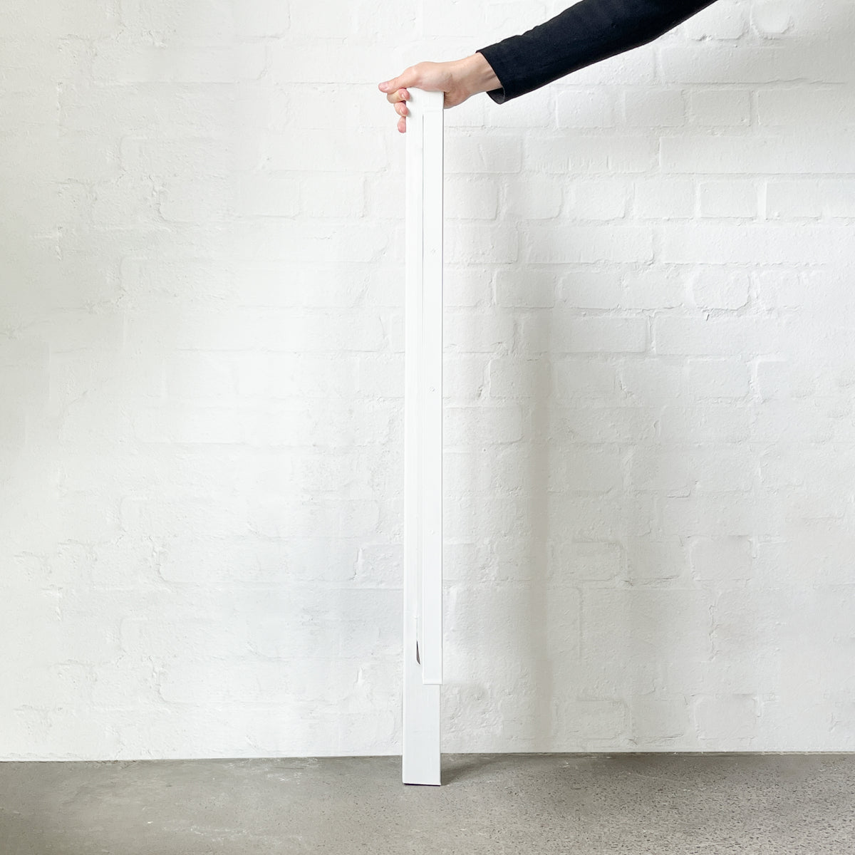 Porta™ Rectangular Wall Mirror with Hinges and White Minimalist Frame