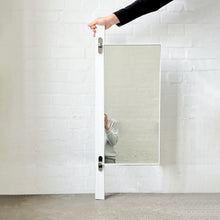 Porta™ Rectangular Wall Mirror with Hinges and White Minimalist Frame