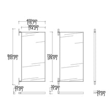 Porta™ Rectangular Wall Mirror with Hinges and White Minimalist Frame
