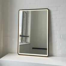 Quadris™ Front Illuminated Rectangular Mirror with Bronze Patina Mitred Full Frame