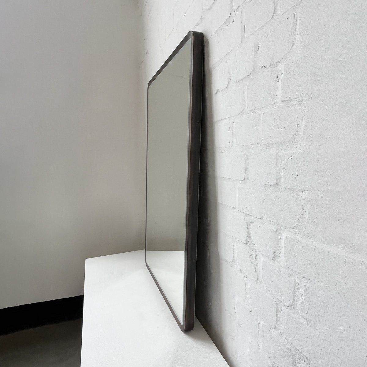 Quadris™ Front Illuminated Rectangular Mirror with Bronze Patina Mitred Full Frame