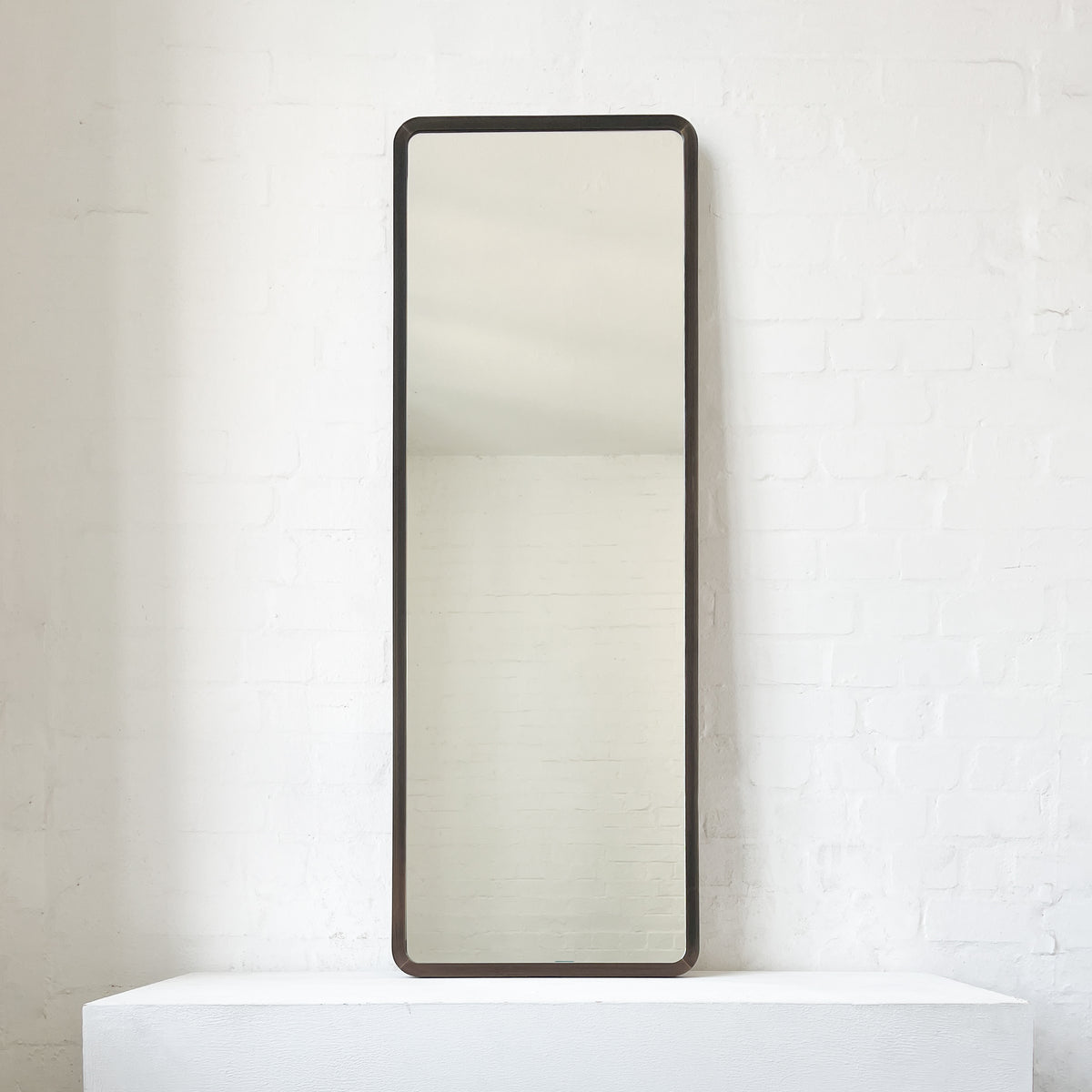 Quadris™ Rectangular Long Mirror with Bronze Patina Mitred Full Frame