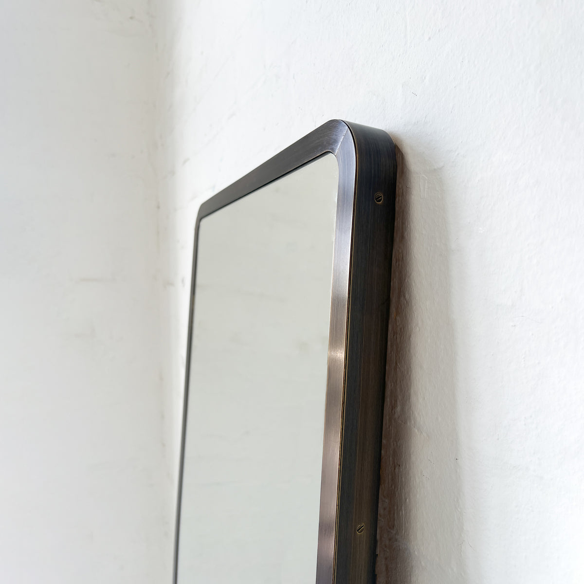 Quadris™ Rectangular Long Mirror with Bronze Patina Mitred Full Frame