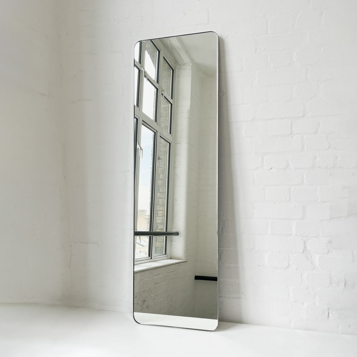 Ex-Display Quadris™ Rectangular Mirror with Polished Stainless Steel Frame