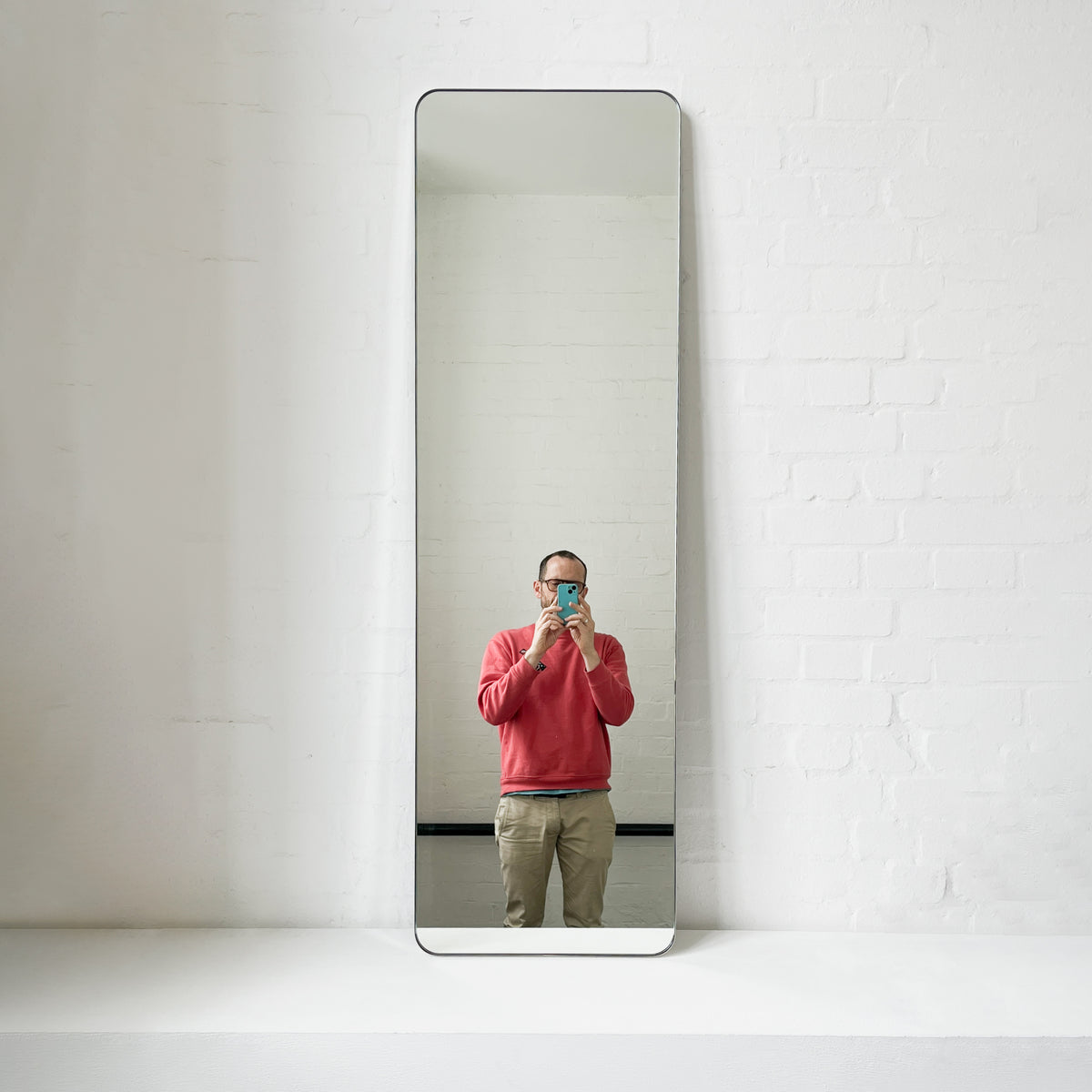 Ex-Display Quadris™ Rectangular Mirror with Polished Stainless Steel Frame