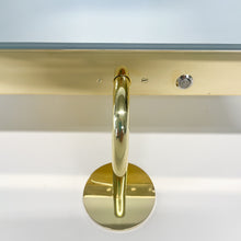 Illuminated Vorso™ Wall Attached Rotating Rectangular Mirror with Polished Brass Frame