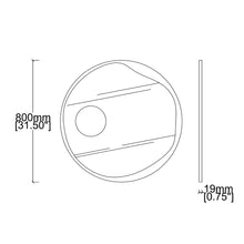 Special Edition Round Mirror with Integrated Magnifying Mirror and Decorative Brass Full Frame