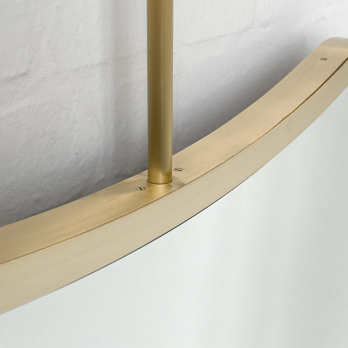 Mid-century Inspired Ceiling Suspended Mirror with Brass Full Frame - Vintage N.2
