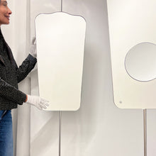 Mid-century Inspired Countertop to Ceiling Mirror with Integrated Magnification - Vintage N.4