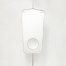 Mid-century Inspired Countertop to Ceiling Mirror with Integrated Magnification - Vintage N.4