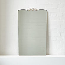 Mid Century Art Deco Mirror with Handcrafted Brass Decorative Detail and Frame - Vintage N.1