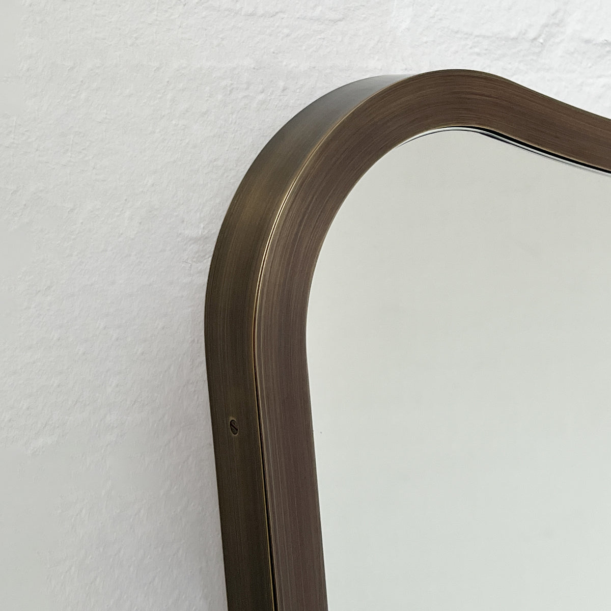 Freeform Ceiling Suspended Mirror with Bronze Patina Full Frame - Vintage N. 2