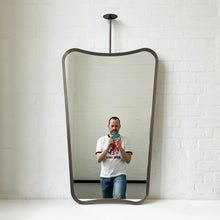 Freeform Ceiling Suspended Mirror with Bronze Patina Full Frame - Vintage N. 2