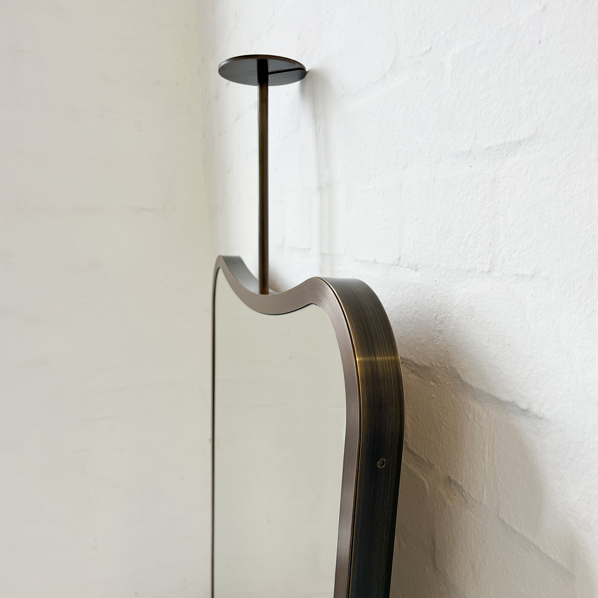 Freeform Ceiling Suspended Mirror with Bronze Patina Full Frame - Vintage N. 2