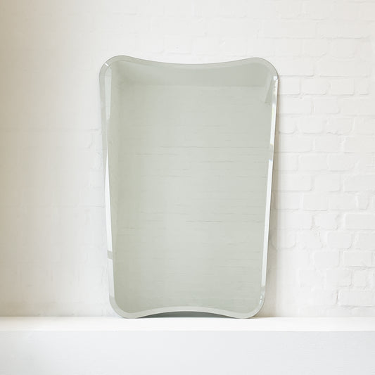 Gio Ponti Inspired Frameless Mirror with a Bevel