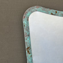 NEW Mid-Century style Mirror with Ornate Verdigris Bronze Patina Crown Frame - Vintage N.2