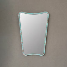 NEW Mid-Century style Mirror with Ornate Verdigris Bronze Patina Crown Frame - Vintage N.2