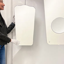Mid-century Inspired Ceiling Suspended Mirror with Minimalist Frame