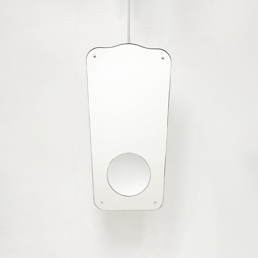 Mid-century Inspired Ceiling Suspended Mirror with Minimalist Frame