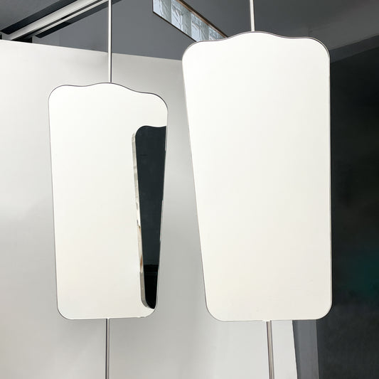 Mid-century Style Countertop to Ceiling Suspended Double-sided Mirror - Vintage N.4