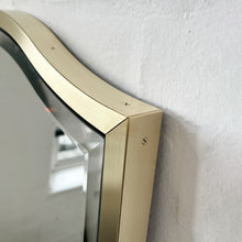 Vintage N.7 Freeform Mirror with a Bevel and a Brass Full Frame