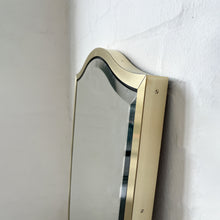 Vintage N.7 Freeform Beveled Mirror with Bronze Patina Brass Frame