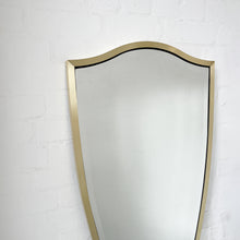 Vintage N.7 Freeform Mirror with a Bevel and a Brass Full Frame