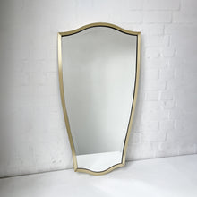 Vintage N.7 Freeform Mirror with a Bevel and a Brass Full Frame