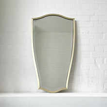 Vintage N.7 Freeform Beveled Mirror with Bronze Patina Brass Frame