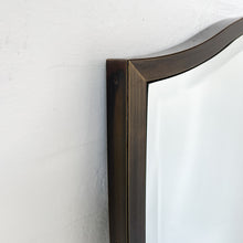 Vintage N.7 Freeform Beveled Mirror with Bronze Patina Brass Frame