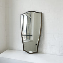 Vintage N.7 Freeform Beveled Mirror with Bronze Patina Brass Frame