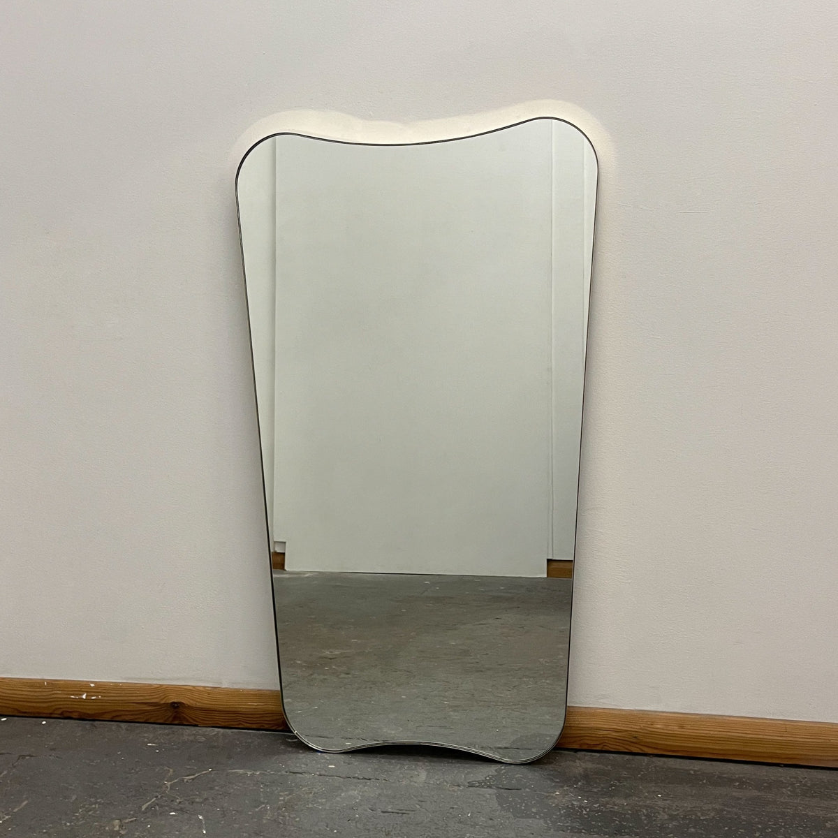 Mid Century Art Deco Mirror with Brass Frame