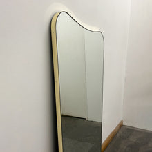 Mid-century Inspired Freeform Mirror with Minimalist Brass Frame - Vintage N.2