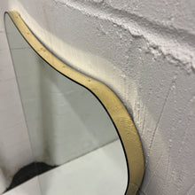 Mid-century Inspired Freeform Mirror with Minimalist Brass Frame - Vintage N.2