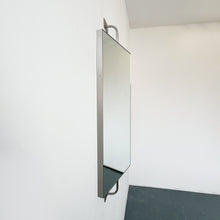Wall Attached Rotating Rectangular Suspended Mirror with Stainless Steel Frame